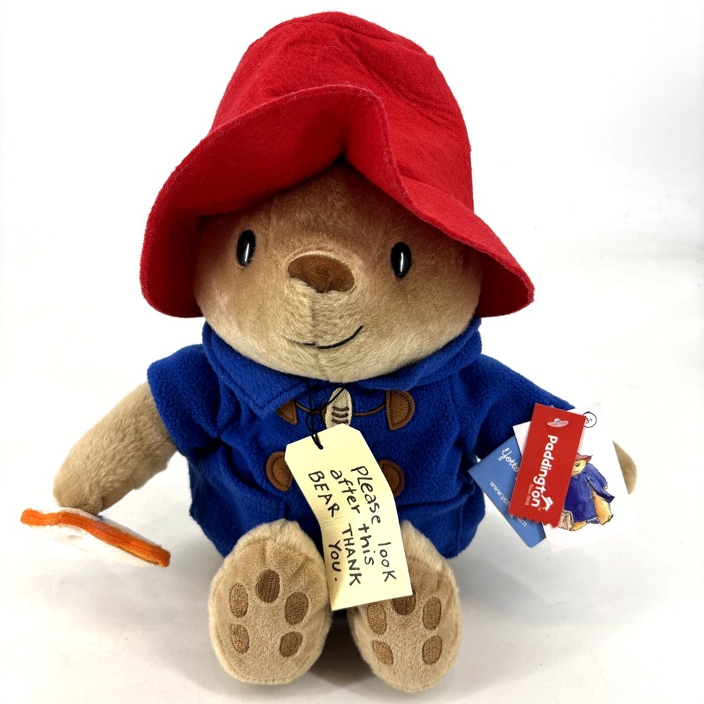Paddington Bear Yottoy Vintage Plush‎ 16" Red Hat With Tags Stuffed Animal